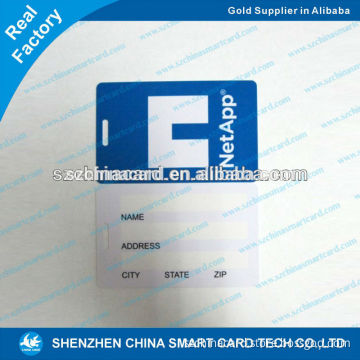 Factory Cheap Plastic PVC clear luggage tag